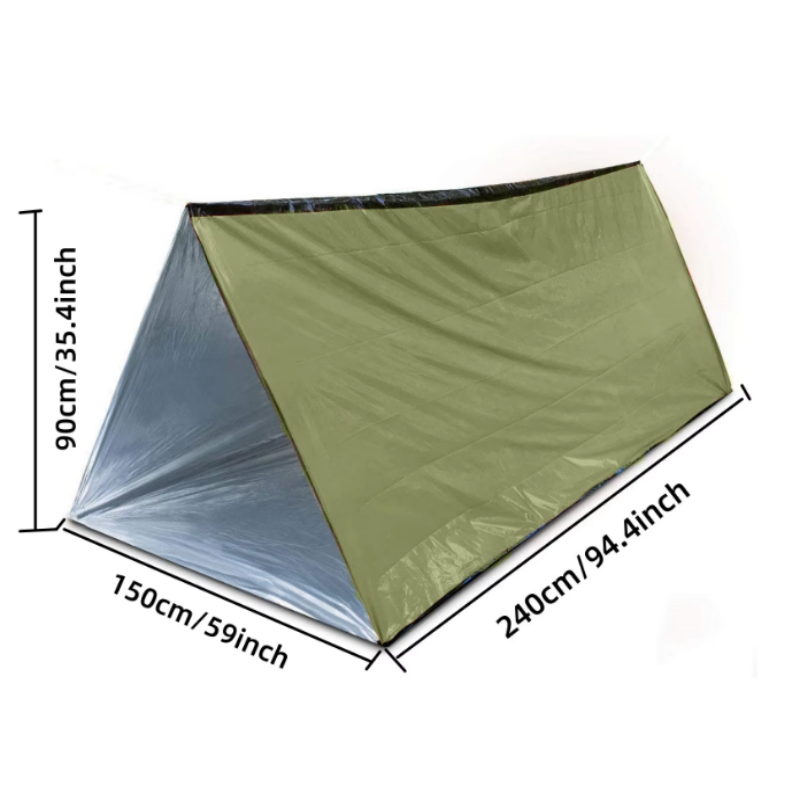 Emergency Mylar Tent - Tente d'urgence réutilisable en Mylar pour