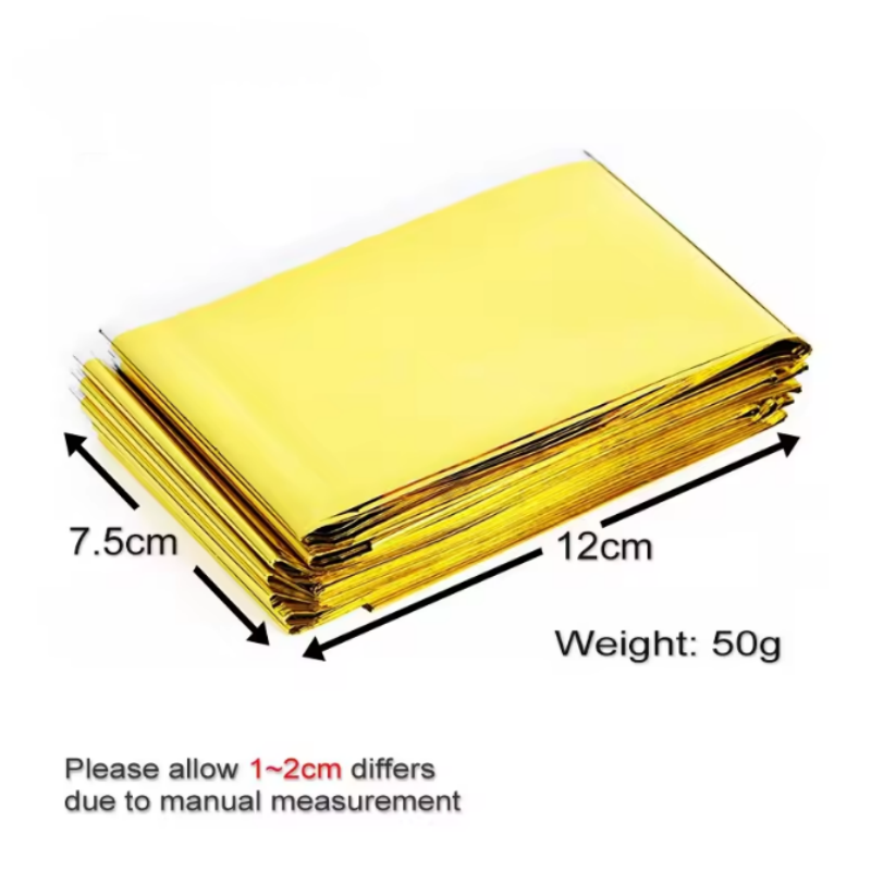 Survival Blanket Reflective - Couverture Thermique Réfléchissante Tout Usage, Imperméable