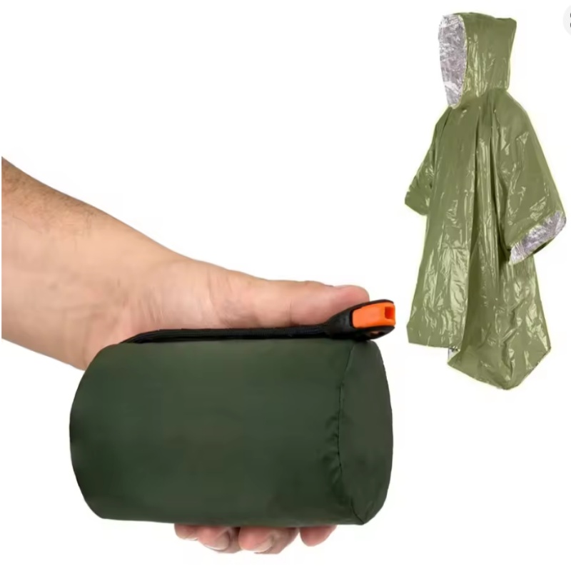 Poncho d'urgence 4 pièces, cou - Survival Blanket Reflective avis et prix